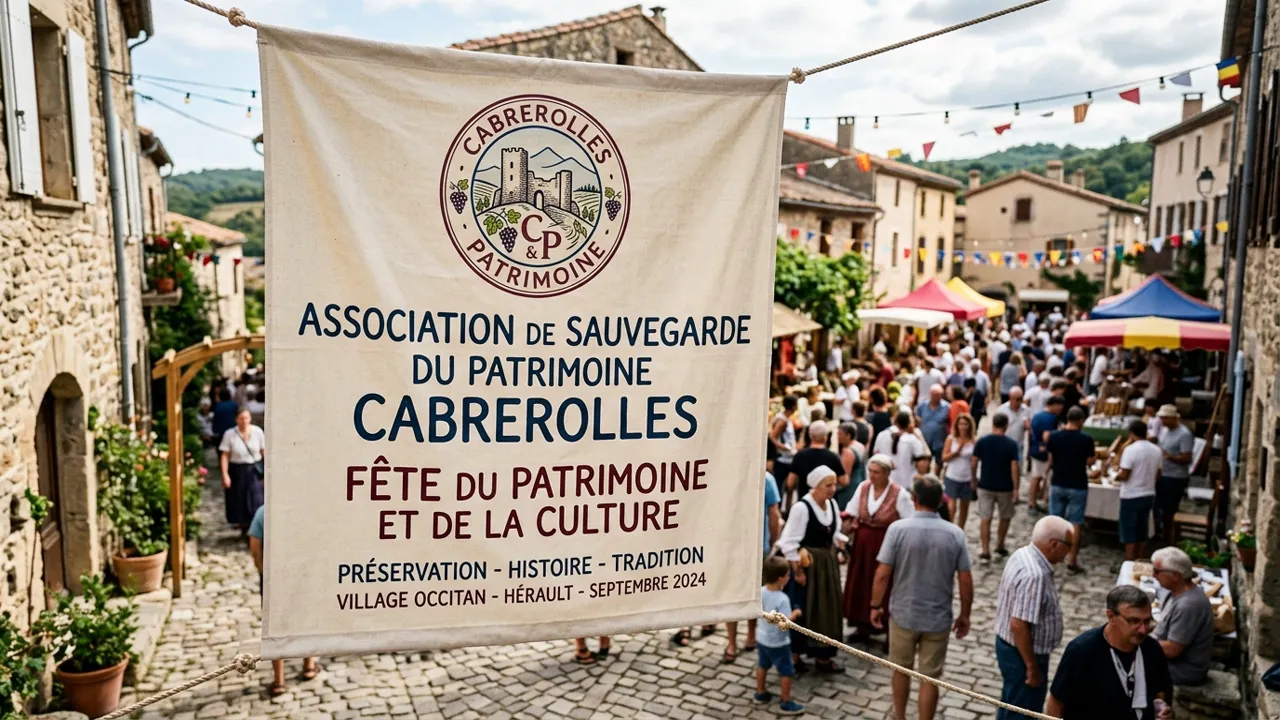 Présentation des projets d'avenir sur stand associatif lors de la foire du patrimoine