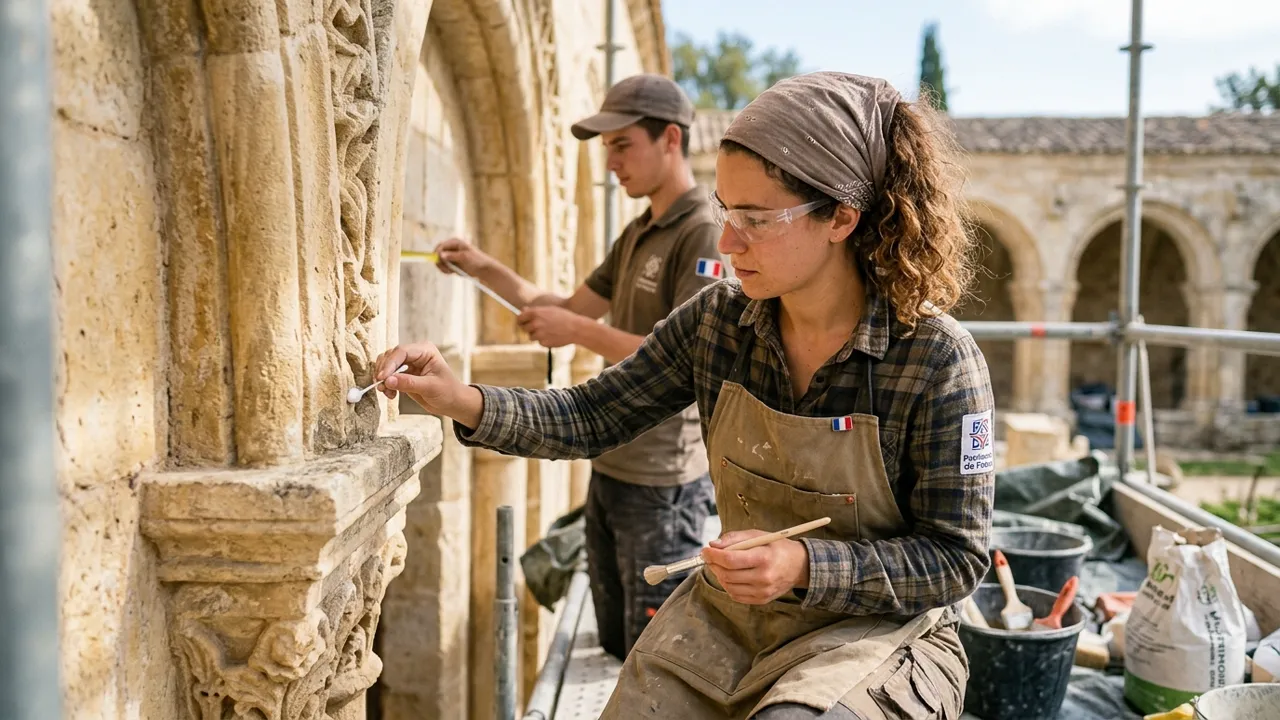 Opérations sur site et étude archéologique par l'équipe de l'association à Cabrerolles