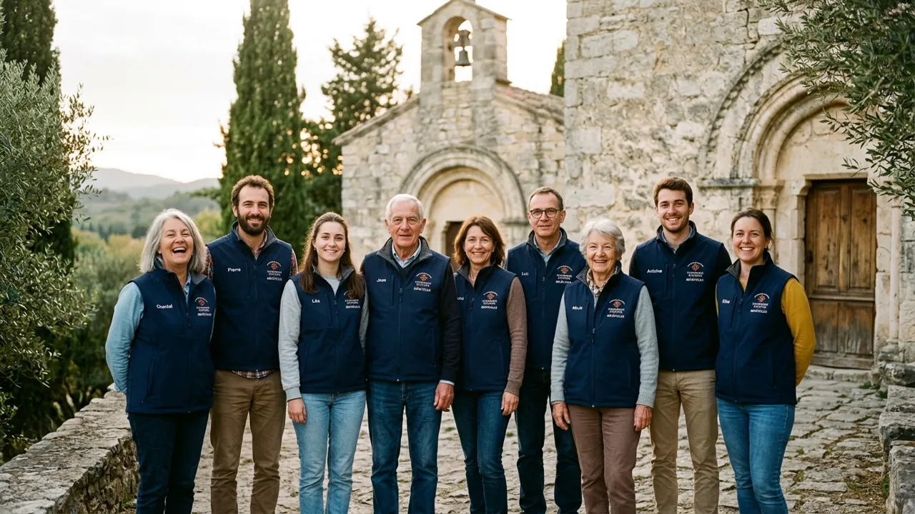 Portrait des membres bénévoles et responsables de l'association à Cabrerolles